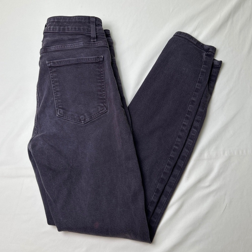 American Apparel Womens High Rise Skinny Stretch Jeans Size 6/28 Purple USA